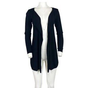 Open Lapel Cardigan Black Size XS